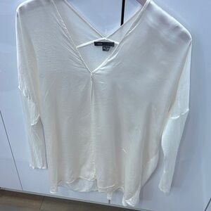 Vince Ivory V-Neck Blouse